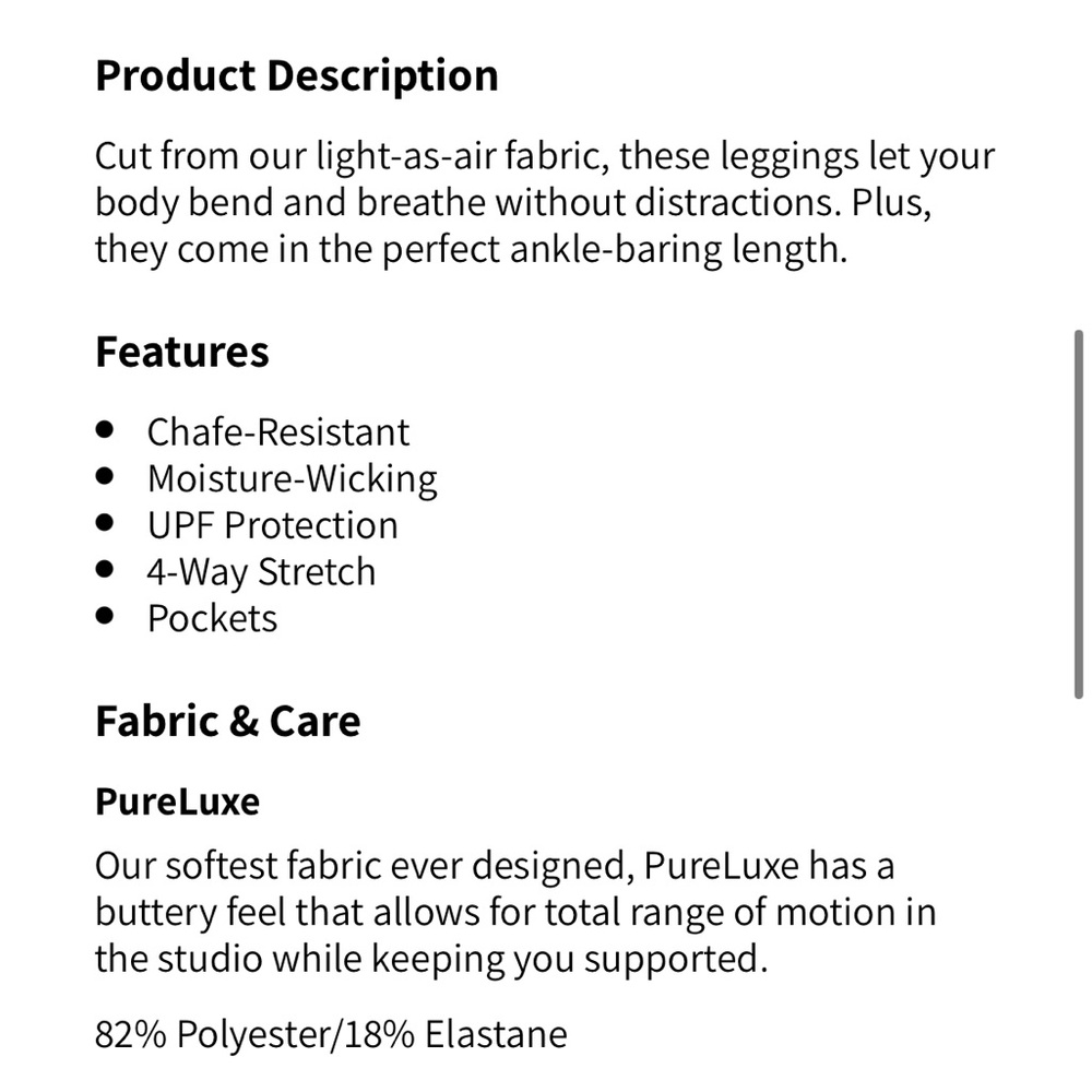 Fabletics Oasis PureLuxe High-Waisted 7/8 Leggings brown M - Picture 4 of 8